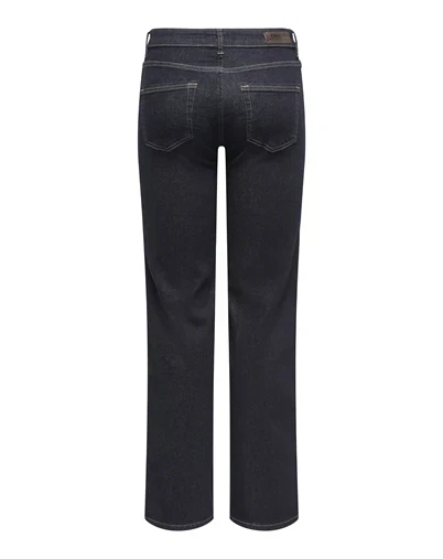 Only - ONLBlush Mid Straight Denim Jeans - Dark Blue Denim 